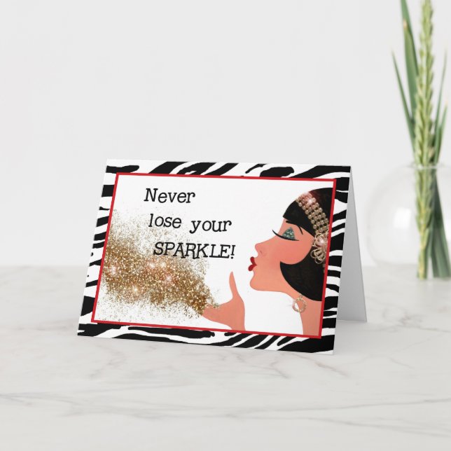 "Verliere nie deinen SPARKLE!" Karte (Vorderseite)