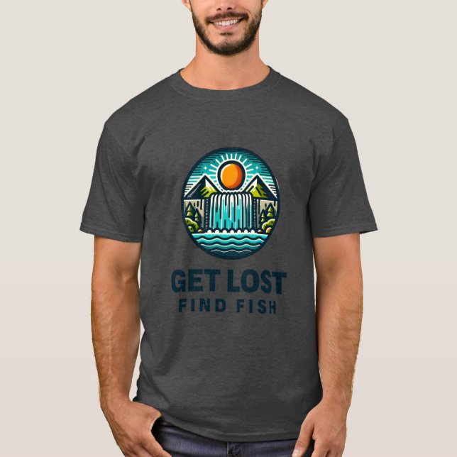 Verlieren, Fisch finden T-Shirt (Vorderseite)