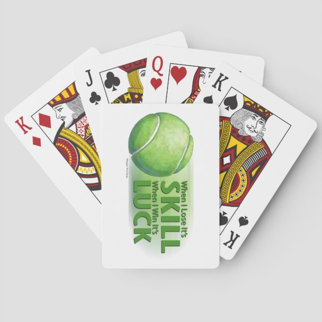 Verlieren Sie Fähigkeits-Gewinn-Glück-Tennisball Spielkarten (Rückseite)