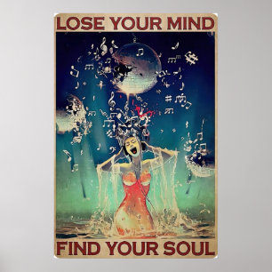 Verlieren Sie Ihren Geist Finden Sie Ihr Soul Vint Poster