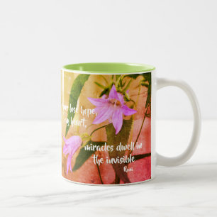 Verlieren Sie nie Hoffnung Rumi Inspiration Zitat Zweifarbige Tasse