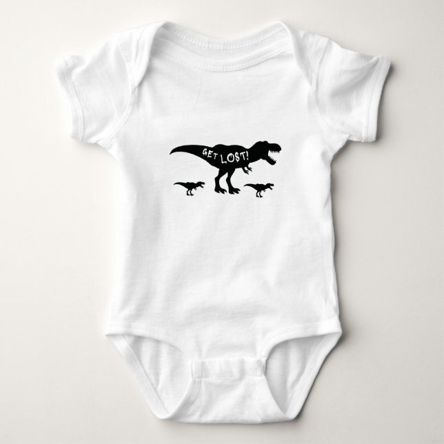 Verlieren Sie sich die Funny Dinosaurier Niedlich Baby Strampler (Vorderseite)