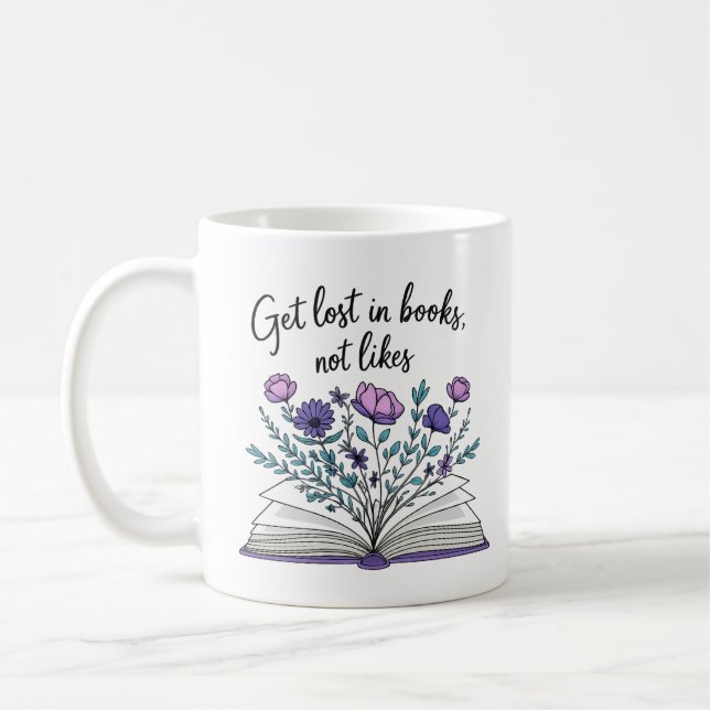 Verlieren Sie sich in Büchern, die nicht mögen - L Kaffeetasse (Links)