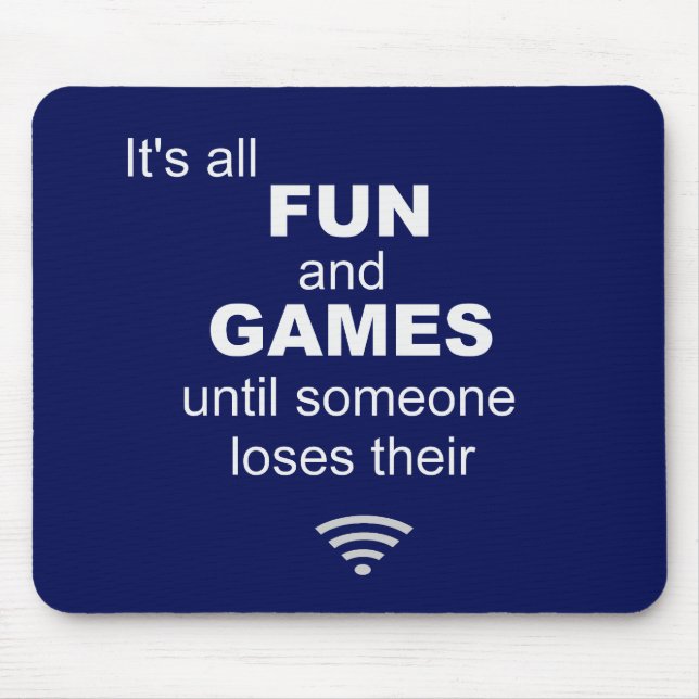 Verlierende WiFi-Internet-Mäusematte - Blau Mousepad (Vorne)