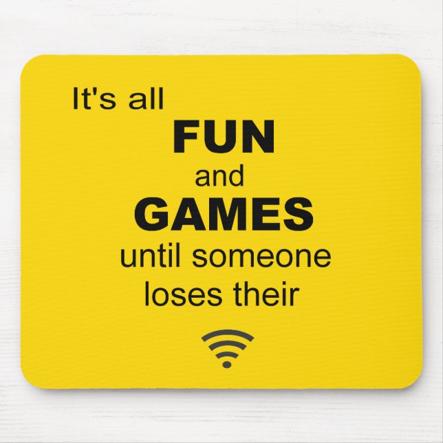 Verlierende WiFi-Internet-Mäusematte - helles Gelb Mousepad (Vorne)