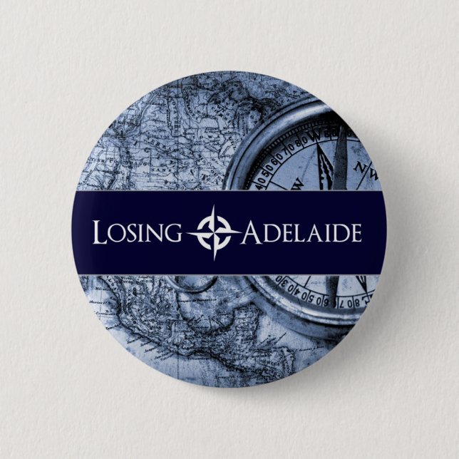 Verlierender Adelaide-Blau-Knopf Button (Vorderseite)