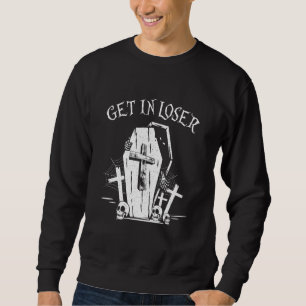 Verlierer Sarg Halloween Skelett Männer Frauen B Sweatshirt