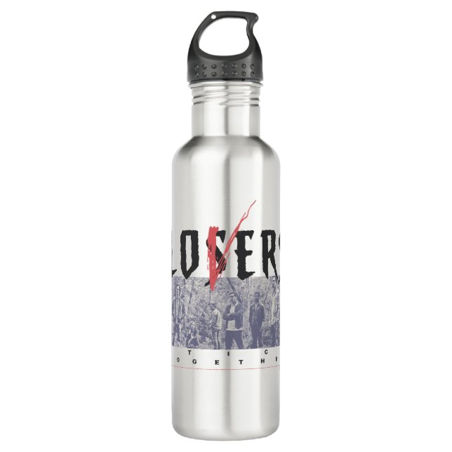 Verlierer zusammenhalten edelstahlflasche (Vorderseite)