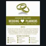 Verlinkte Hochzeitssender, Hochzeitplaner-Werbung Flyer<br><div class="desc">Verbundene Hochzeitsrings,  Flyer für Hochzeitsvorbereitung für Eventplaner durch den Business Card Store.</div>