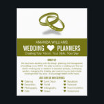 Verlinkte Hochzeitssender, Hochzeitplaner-Werbung Flyer<br><div class="desc">Verbundene Hochzeitsrings,  Flyer für Hochzeitsvorbereitung für Eventplaner durch den Business Card Store.</div>