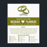 Verlinkte Hochzeitssender, Hochzeitplaner-Werbung Flyer<br><div class="desc">Verbundene Hochzeitsrings,  Flyer für Hochzeitsvorbereitung für Eventplaner durch den Business Card Store.</div>