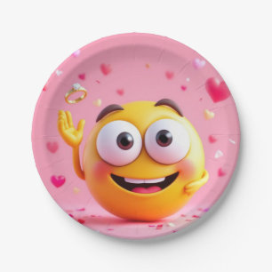 Verlobt Emoji Pappteller