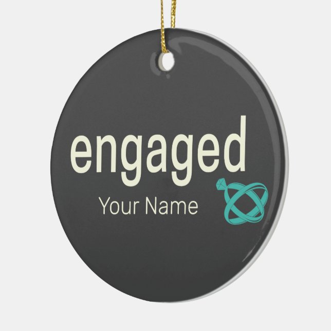 Verlobt Rings Couples Bachelor Party oder Hochzeit Keramik Ornament (Links)