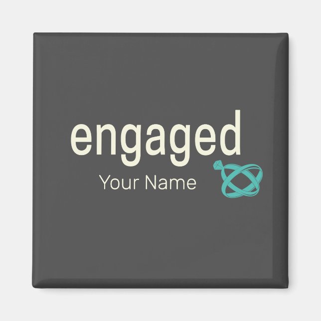Verlobt Rings Couples Bachelor Party oder Hochzeit Magnet (Vorne)