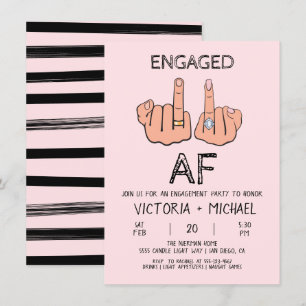 Verlobte AF Fantastische Engagement-Partei Einladung