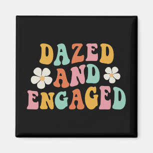 Verlobte Blume Groovy Bachelorette Teil Magnet