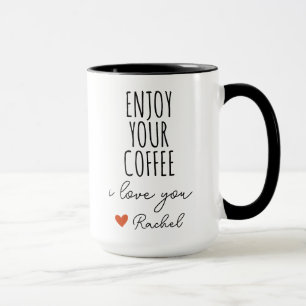 Verlobte Genießen Sie Ihren Kaffee ansprechendes g Tasse
