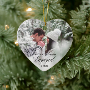 Verlobte moderne Kalligrafie Luple Foto Herzstück Keramik Ornament