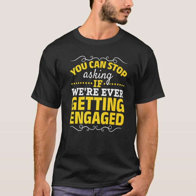 Verlobte Verlobung Ankündigung Verlobung T-Shirt (Vorderseite)