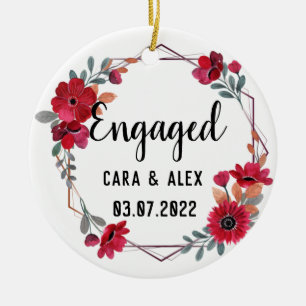 Verlobte Verlobung Geschenke für Personalisierte P Keramik Ornament