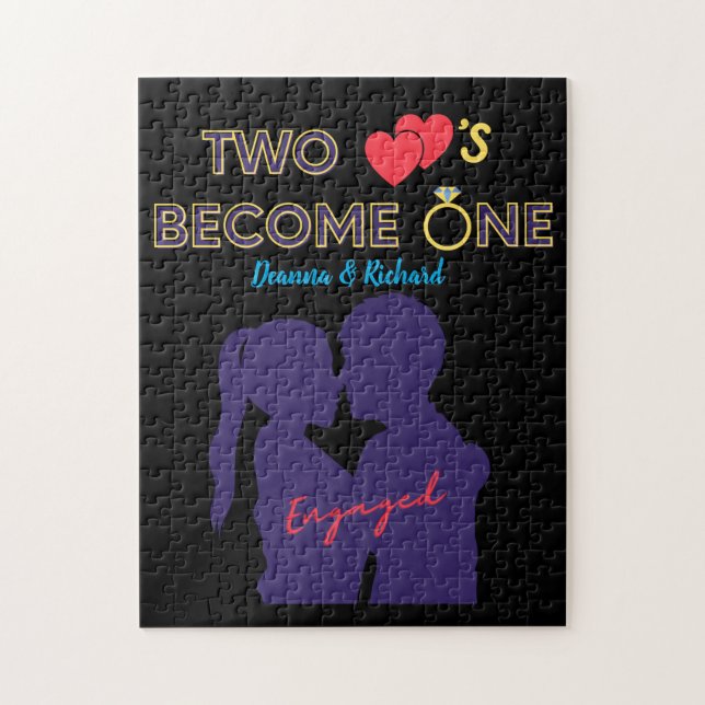 Verlobten zwei Herzen werden eins (Vertikal)