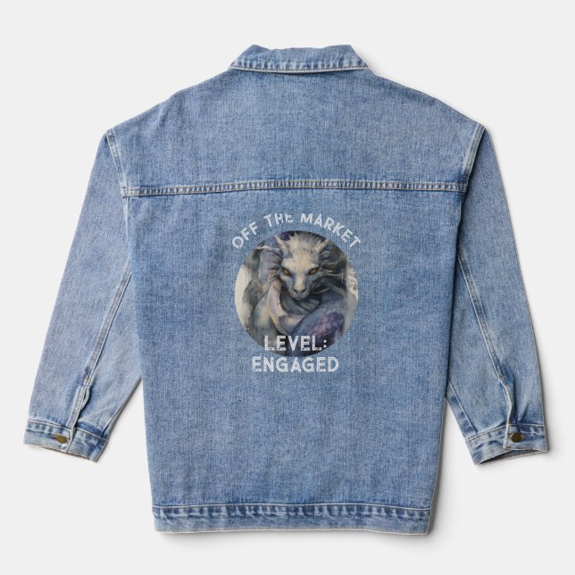 Verlobter Drache vom Markt: Ebene: Verlobt Jeansjacke (Rückseite)