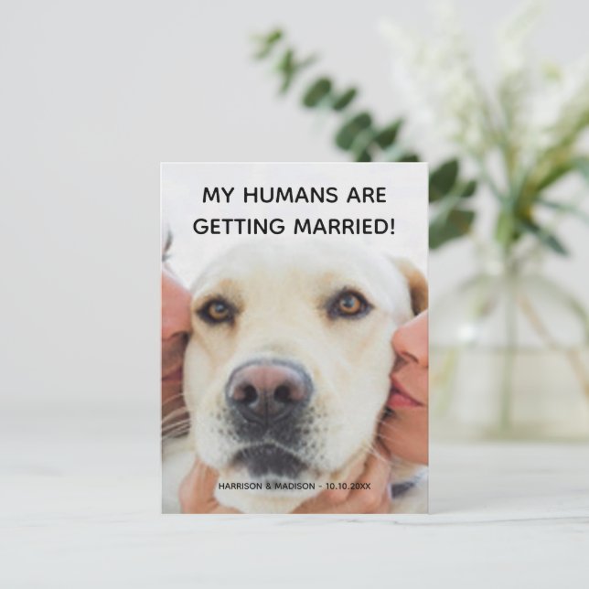 Verlobung Ankündigung Benutzerdefiniertes Foto Hun (Stehend Vorderseite)