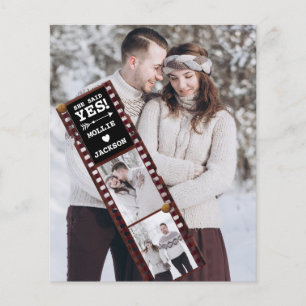 Verlobung Ankündigung Foto Sie sagte ja