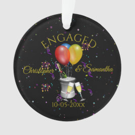 Verlobung Celebration Personalisiert Ornament