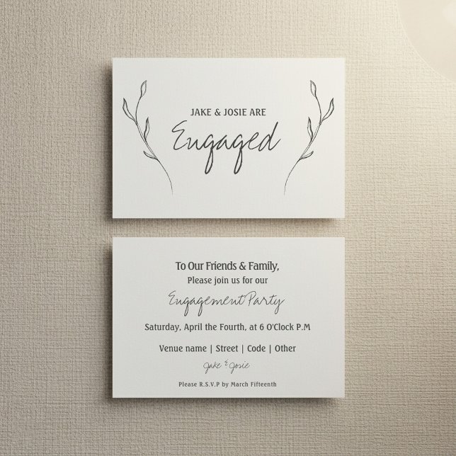 Verlobung der Flora und Fauna, Ankündigung verlobt (Floral Engagement, engaged party announcement.)