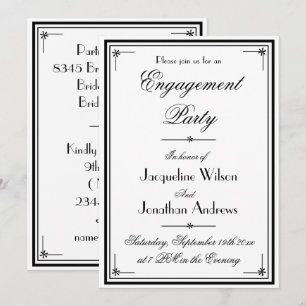 Verlobung Elegante, klassische Script-Engagement-P Einladung