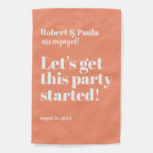 Verlobung Feier Außenflagge