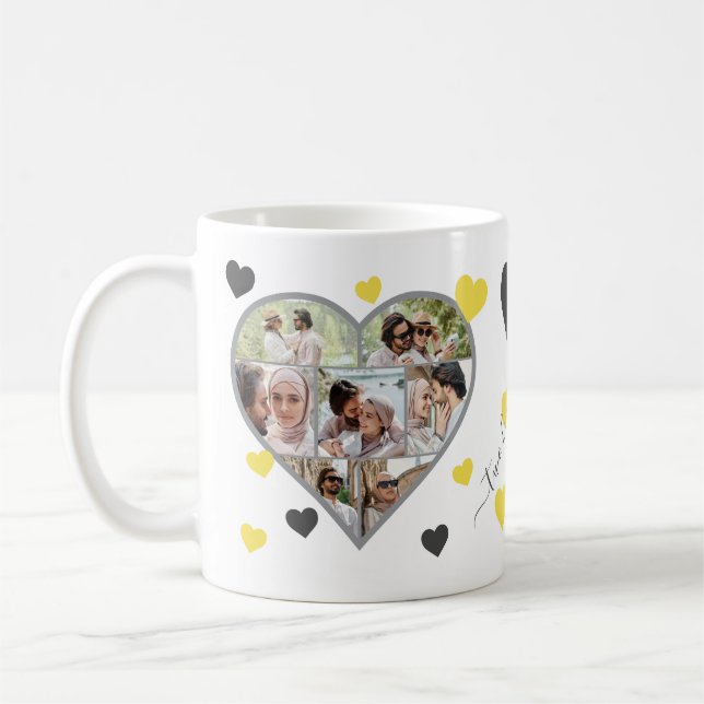Verlobung Fotos Collage Kaffee Tasse (Links)