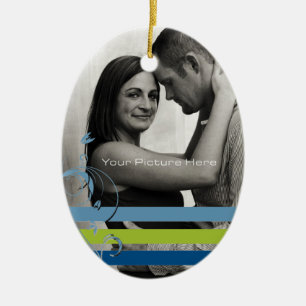 Verlobung für Aquamarines und blaues Foto Keramik Ornament