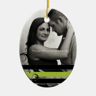 Verlobung für Limones und schwarzes Foto Keramikornament