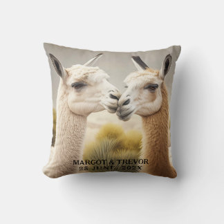 Verlobung-Geschenk Kissing Llamas für Wohngestaltu Kissen