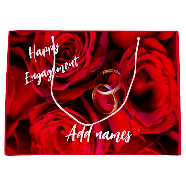 Verlobung-Geschenktasche Große Geschenktüte (Vorderseite)