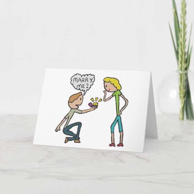 Verlobung heiraten mich Vorschlag Karte (Vorderseite)