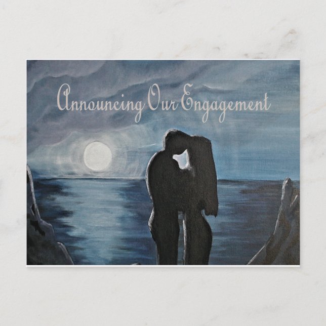 Verlobung Hochzeit Ankündigung Postkarte Gruß (Vorderseite)