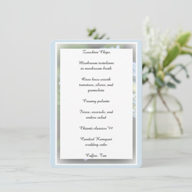 Verlobung Hochzeit Brautparty Flat Menu Menükarte (Stehend Vorderseite)