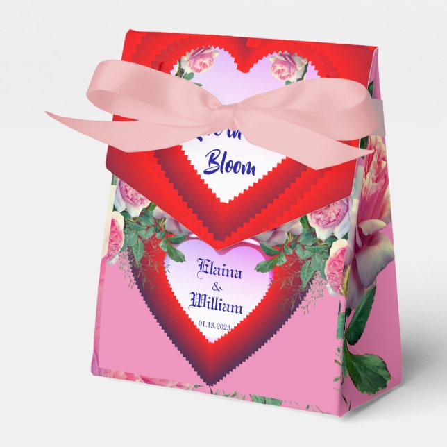 Verlobung, Hochzeit, Liebe, Valentine, Babydusche Geschenkschachtel (Vorderseite)