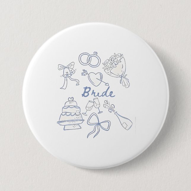 Verlobung Hochzeit Paare Ehefrau Button (Vorderseite)
