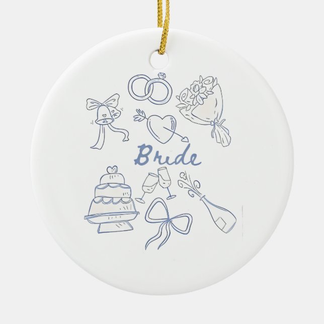Verlobung Hochzeit Paare Ehefrau Keramik Ornament (Vorne)