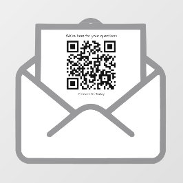 Verlobung Minimalistischer Umschlag QR-Code Fensteraufkleber