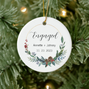 Verlobung Ornament, Verlobte Ornamente, Bridal Keramik Ornament