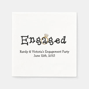 Verlobung Ring Engagement Party Papier Napkins Serviette