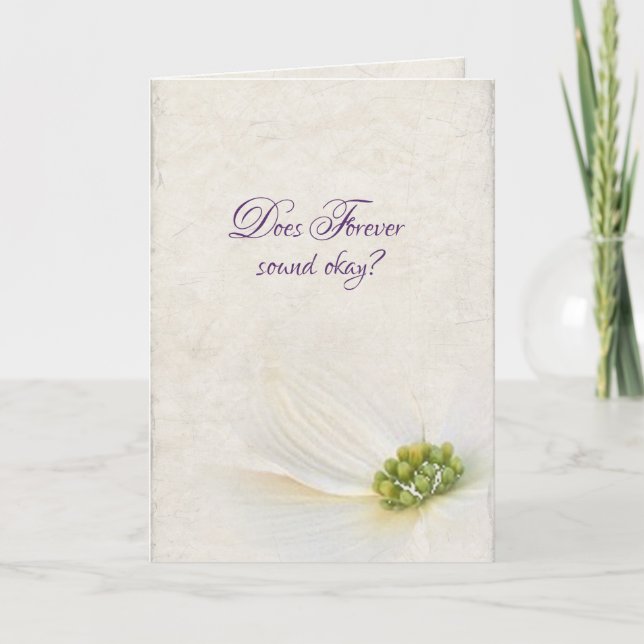 Verlobung Save the Date Blume Karte (Vorderseite)