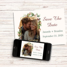 Verlobung Save The Date Boho Floral Bogen Foto