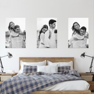Verlobung Schwarzweiß-Portrait-Fotos Bilderwand Sets