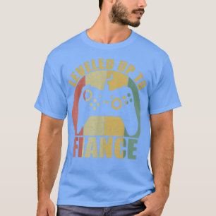 Verlobung Verlobte Groom Video Game Liebhaber Vint T-Shirt